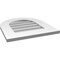 Ekena Millwork Round Top Surface Mount PVC Gable Vent: Non-Functional, w/ 3-1/2"W x 1"P Standard Frame, 18"W x 20"H GVPRT18X2001SN - alternate 3